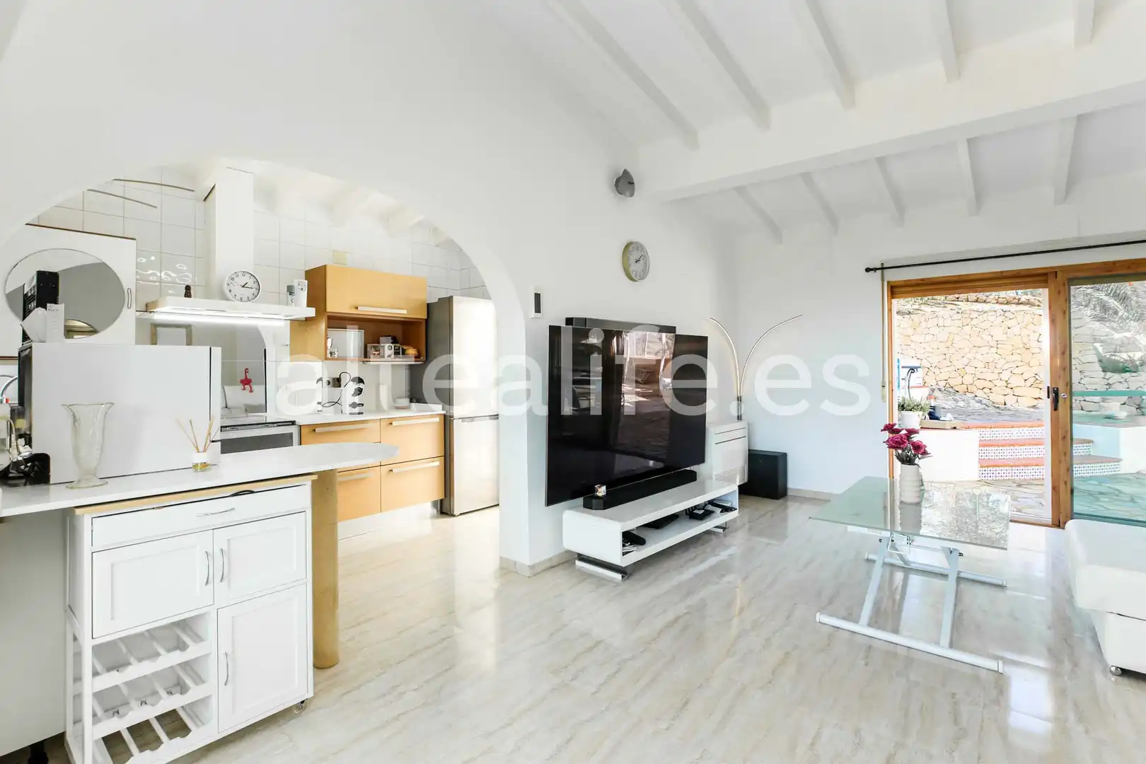 Cuina de Casa o xalet en venda en La Nucia amb Aire condicionat, Jardí privat i Terrassa