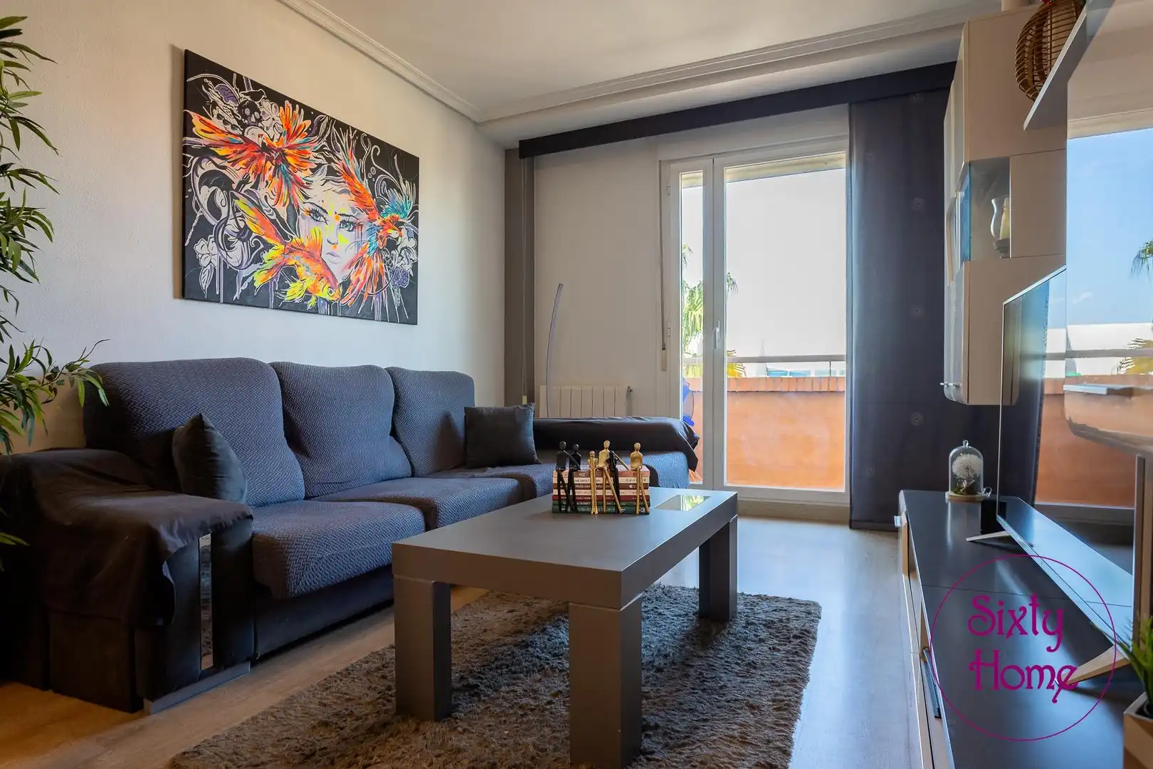 Living room of Flat for sale in Zaragoza  with Air Conditioner, Heating and Terrace