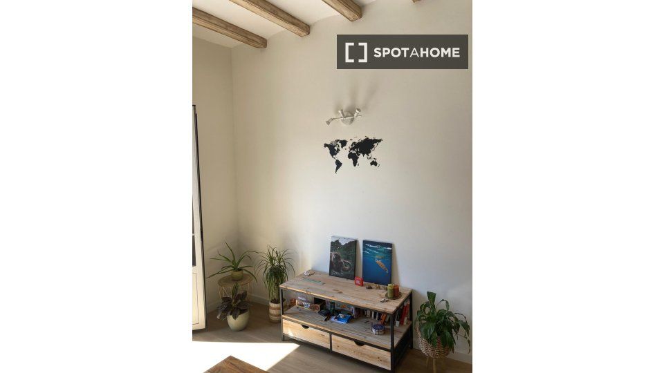 Sala d'estar de Pis de lloguer en  Barcelona Capital amb Aire condicionat, Calefacció i Moblat