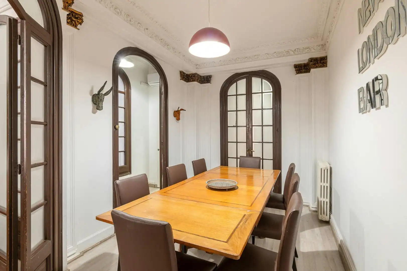 Dining room of Flat for rent in Barcelona  with Air Conditioner, Heating and Furnished