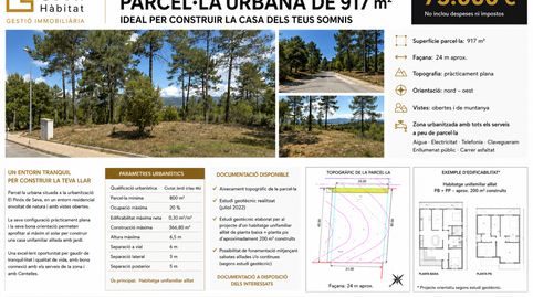 Parcela urbana de 917 m en El Pinós, Seva