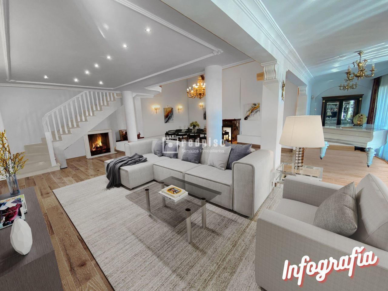 Sala de estar de Casa o chalet en venta en Málaga Capital con Aire acondicionado, Calefacción y Terraza