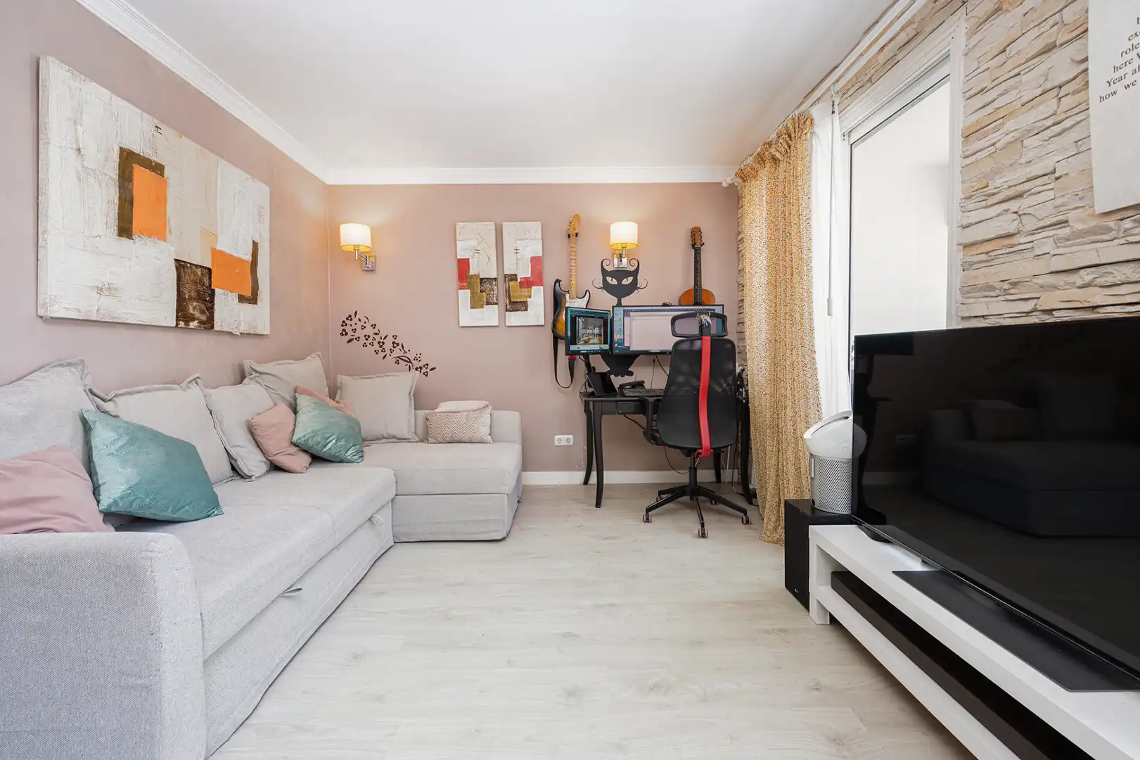 Wohnzimmer von Wohnung zum Verkauf in Telde mit Möbliert, Balkon und Gemeinschaftspool