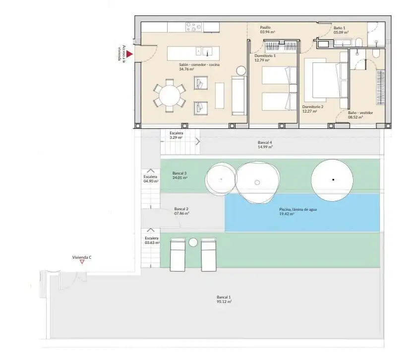 Piso con terraza en venta en Paseo Paseo de Salvador Rueda 13, imagen 6