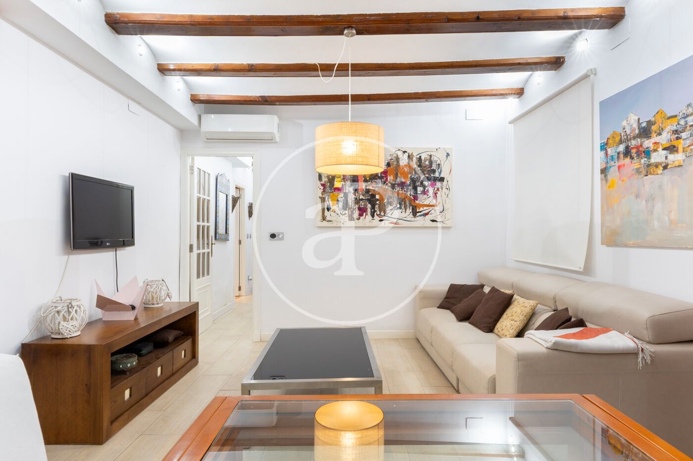 Living room of Flat to rent in  Valencia Capital  with Air Conditioner, Heating and Storage room