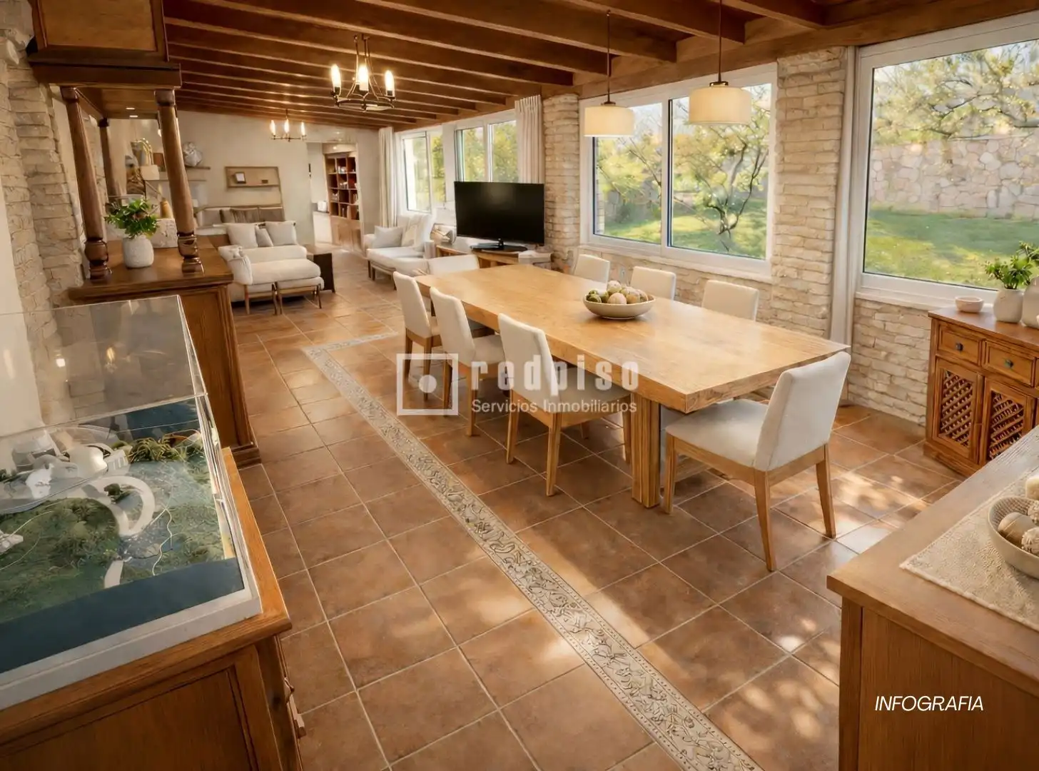 Dining room of Houses for sale in Málaga  with Air Conditioner, Heating and Private garden
