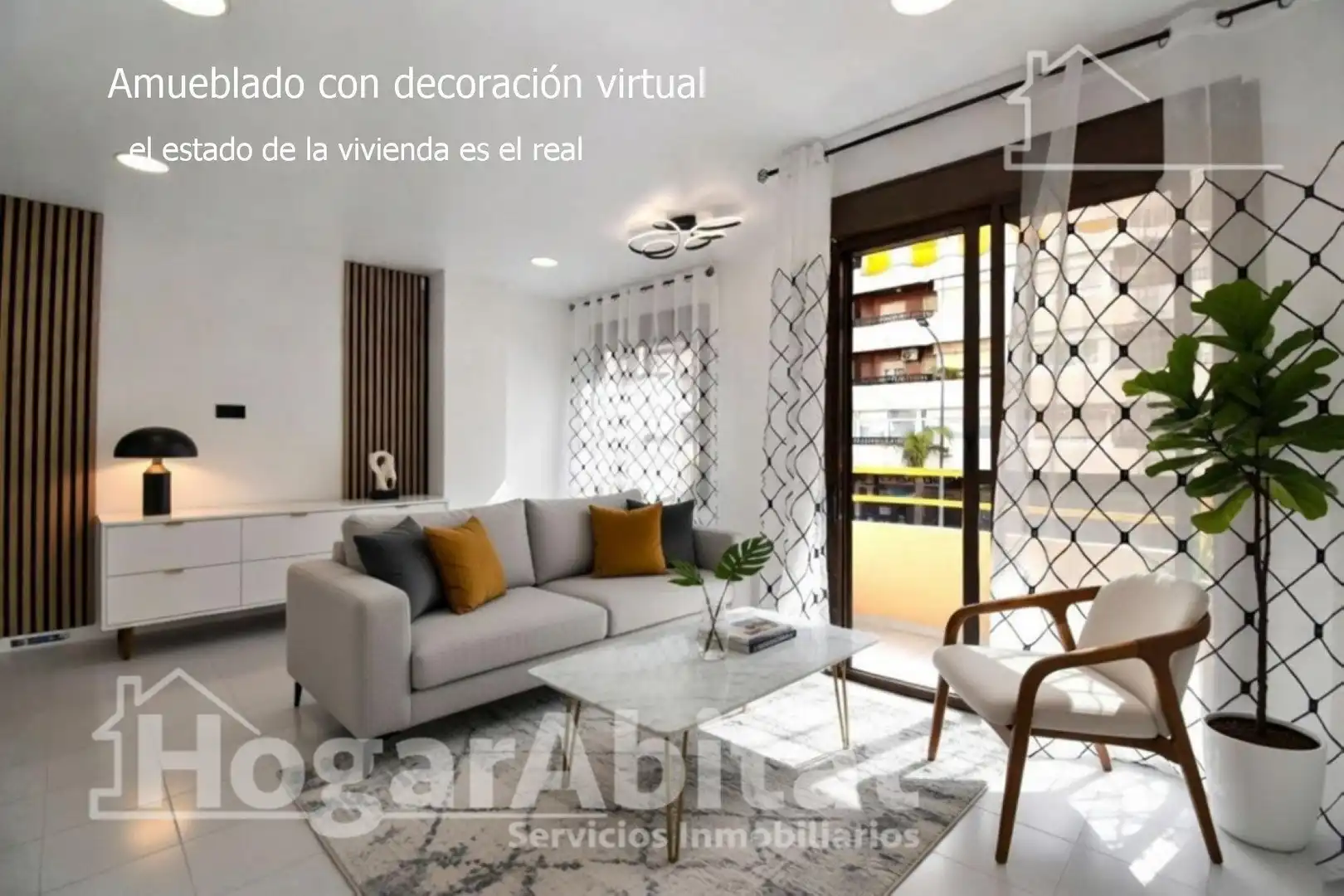 Sala d'estar de Pis en venda en Gandia amb Aire condicionat, Terrassa i Balcó