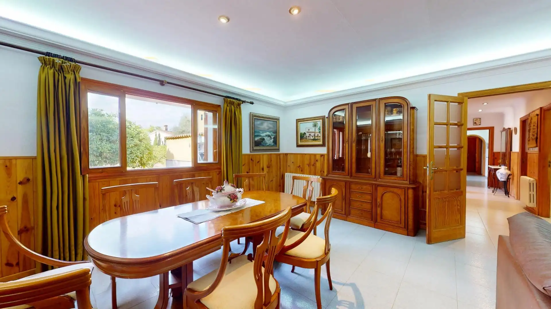 Esszimmer von Country house zum Verkauf in  Palma de Mallorca mit Klimaanlage, Heizung und Privatgarten