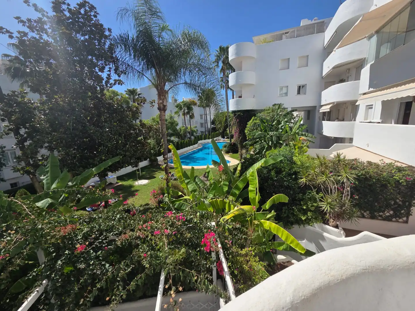Jardín de Apartamento de alquiler en Marbella con Aire acondicionado, Terraza y Piscina