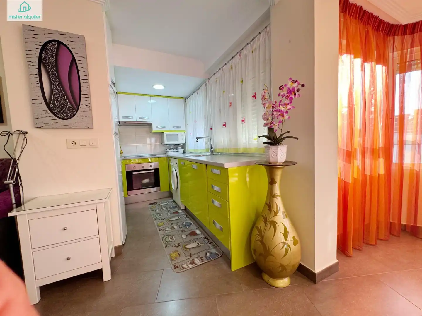 Kitchen of Apartments for rent in Benidorm  with Air Conditioner, Heating and Private garden