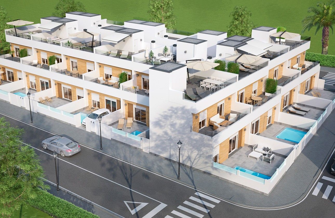 Vista exterior de Casa adosada en venda en  Murcia Capital amb Aire condicionat, Calefacció i Jardí privat