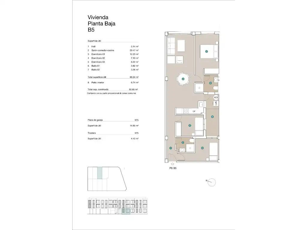 Appartement compact avec piscine à vendre à Jacarilla, imagen 9