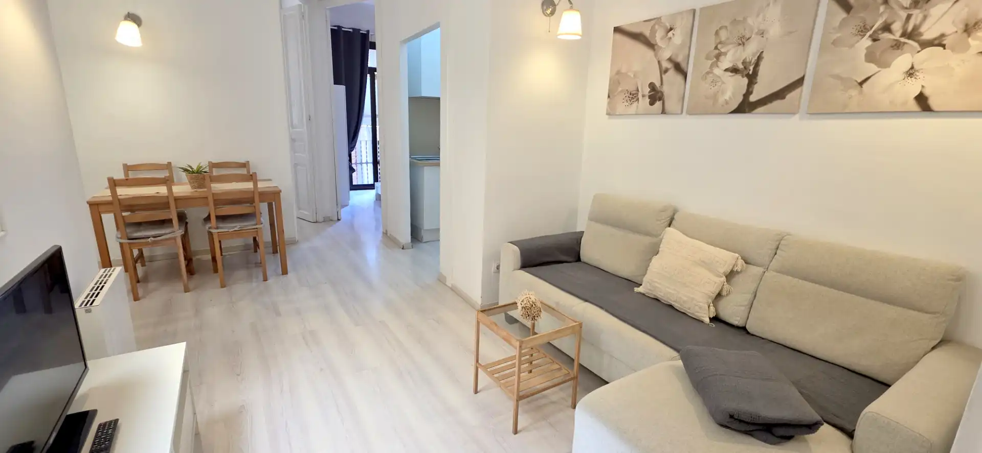 Sala de estar de Piso de alquiler en Barcelona con Parquet, Amueblado y Lavadora