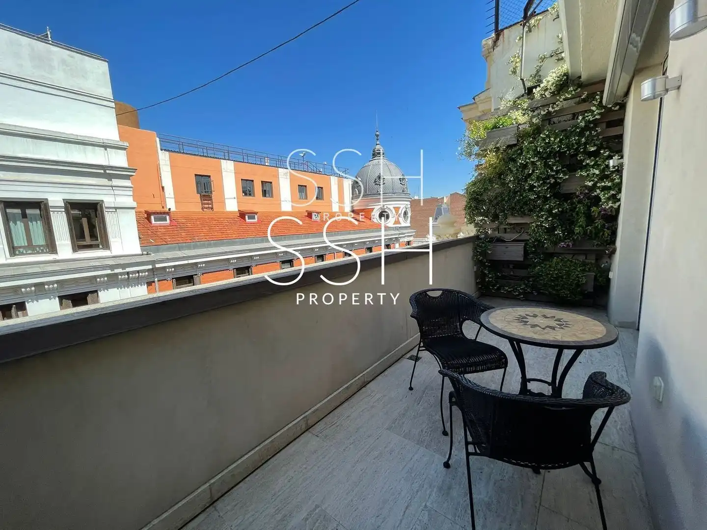 Terrasse von Wohnung zur Miete in Madrid mit Klimaanlage, Terrasse und Möbliert