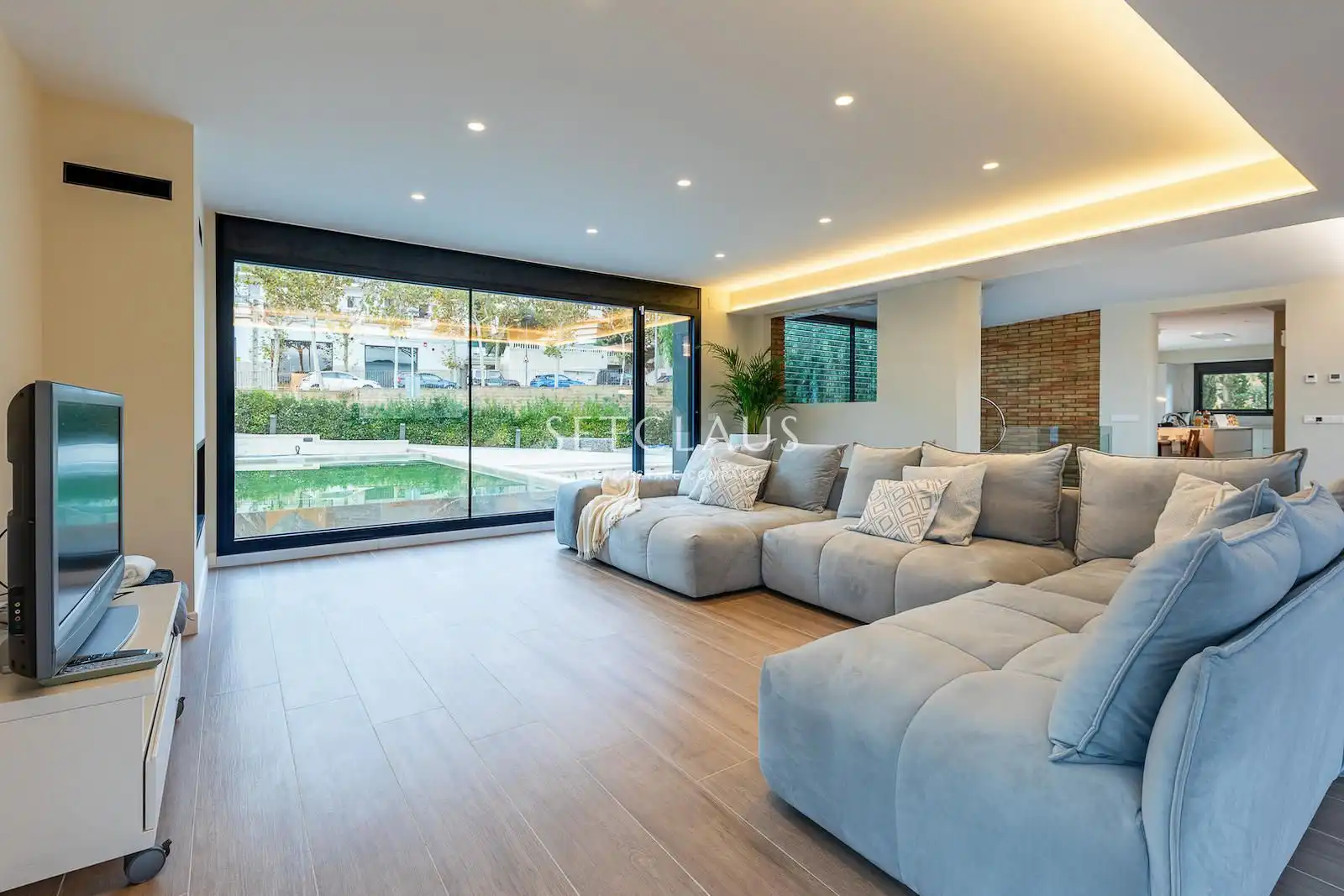 Sala de estar de Casa o chalet en venta en Tiana con Aire acondicionado, Calefacción y Terraza