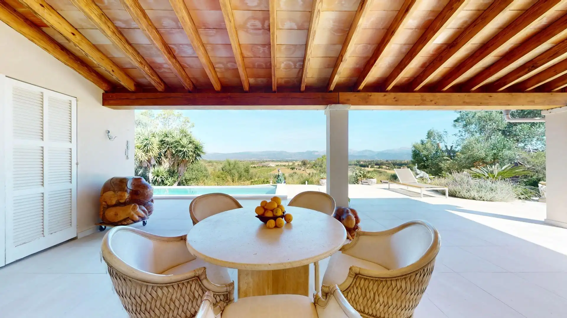 Terrassa de Finca rústica en venda en Sencelles amb Aire condicionat, Calefacció i Jardí privat