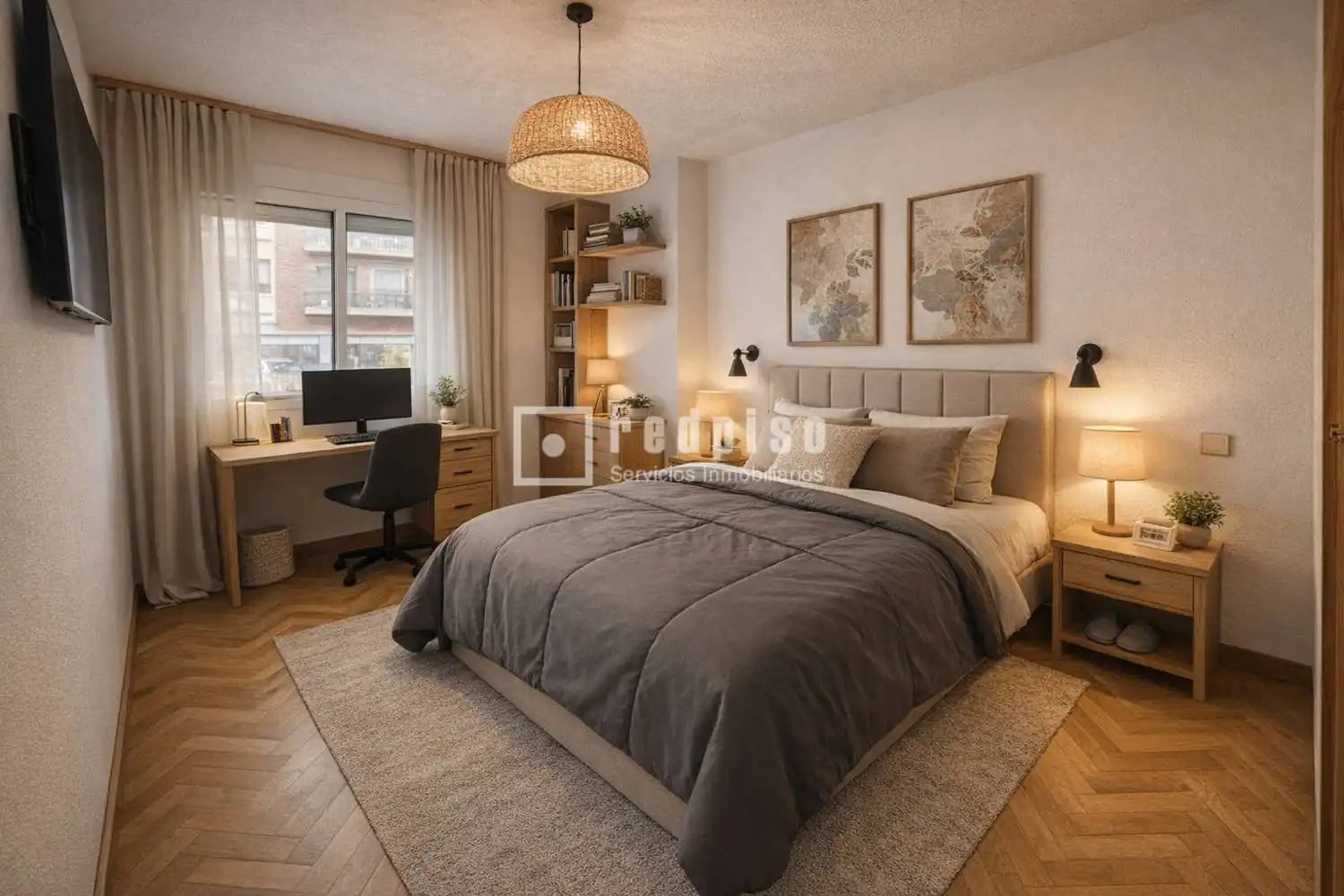 Schlafzimmer von Wohnung zum Verkauf in Coslada mit Heizung, Privatgarten und Terrasse