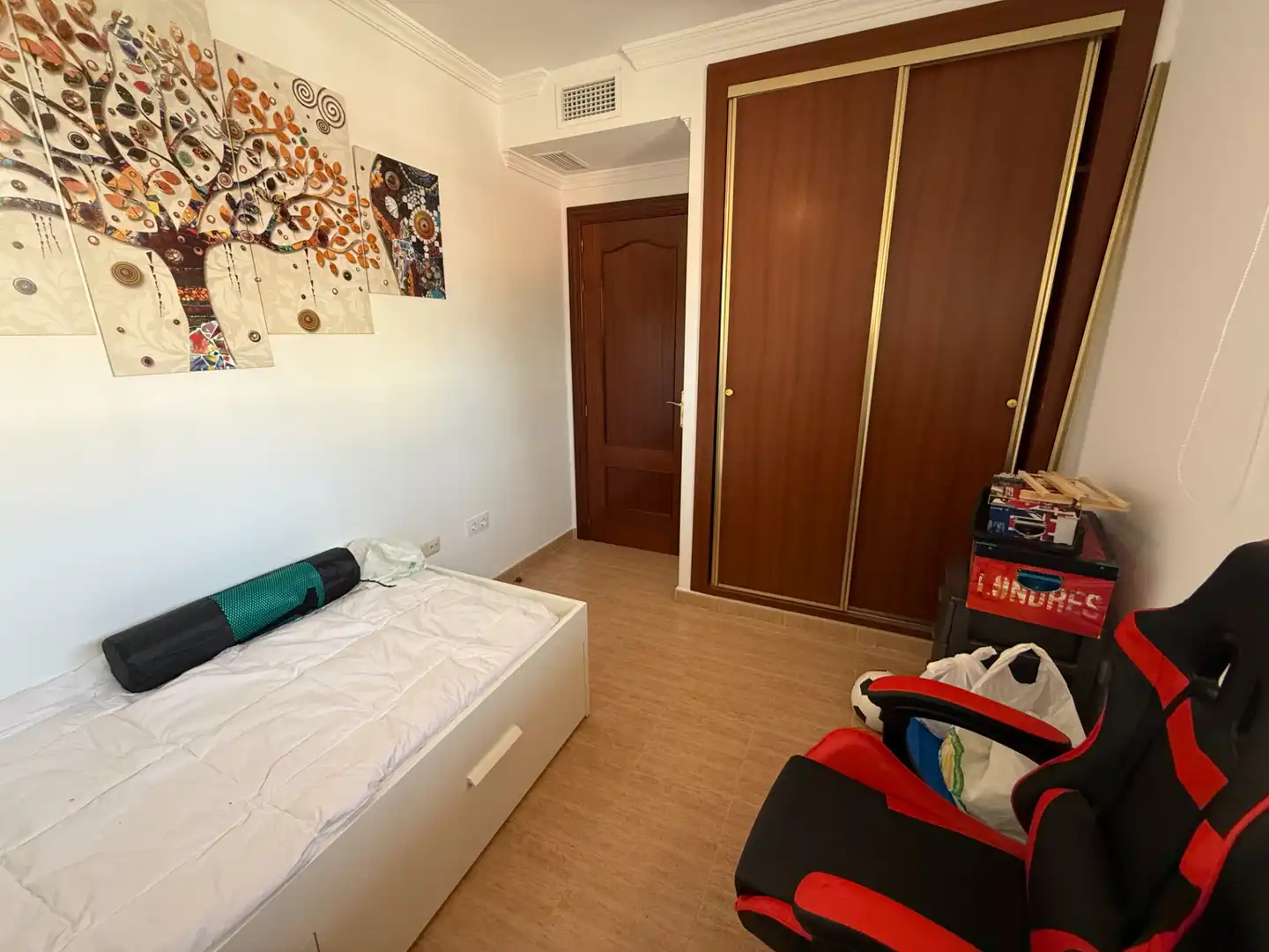 Bedroom of Flat for rent in Cártama  with Air Conditioner, Furnished and Balcony