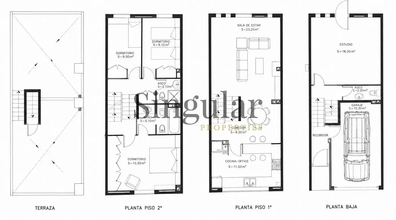 Casa adosada en venta en Barcelona con Aire acondicionado, Calefacción y Terraza
