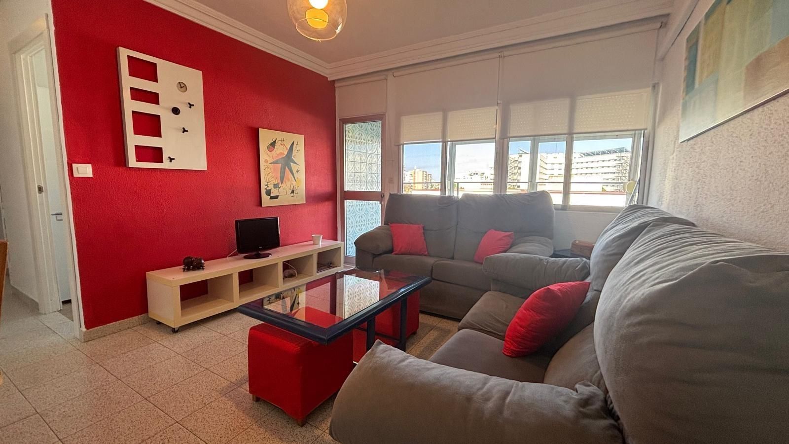 Living room of Flat for sale in  Sevilla Capital  with Air Conditioner, Terrace and Balcony