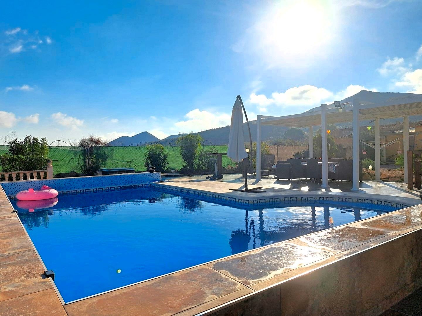 Piscina de Casa o xalet en venda en Fuente Álamo de Murcia amb Aire condicionat, Jardí privat i Piscina