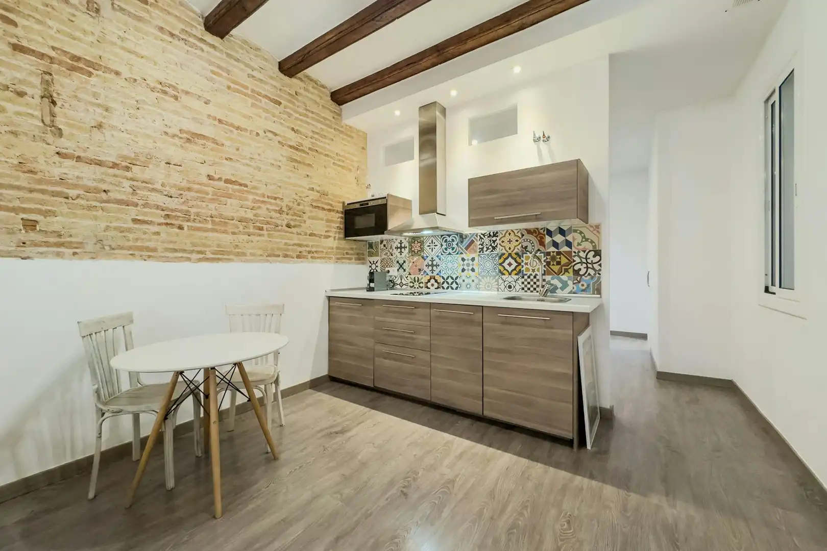 Küche von Wohnung zur Miete in Barcelona mit Heizung, Möbliert und Waschmaschine