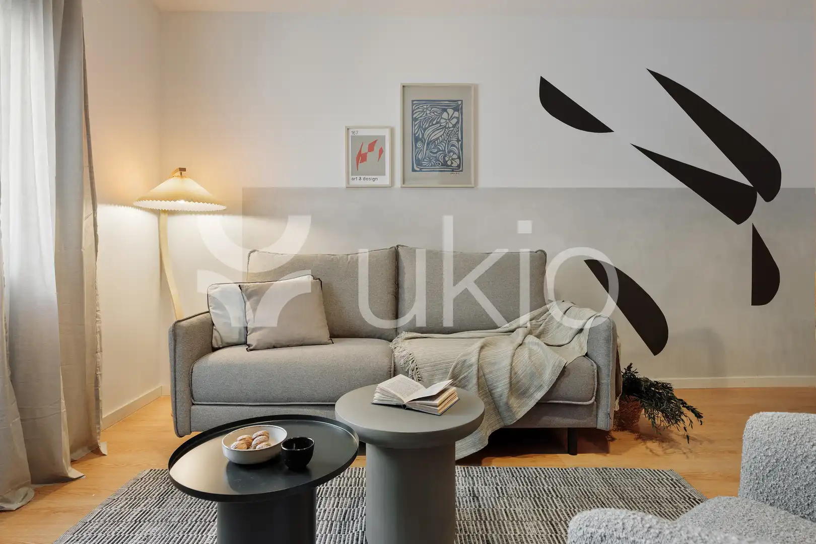Sala de estar de Apartamento de alquiler en Barcelona con Aire acondicionado, Calefacción y Amueblado
