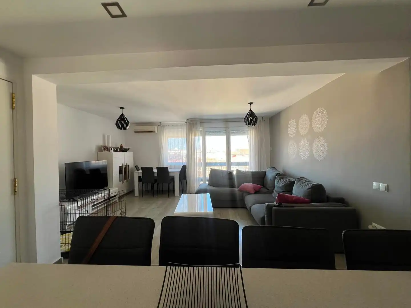 Sala d'estar de Pis en venda en Ontinyent amb Aire condicionat, Parquet i Balcó