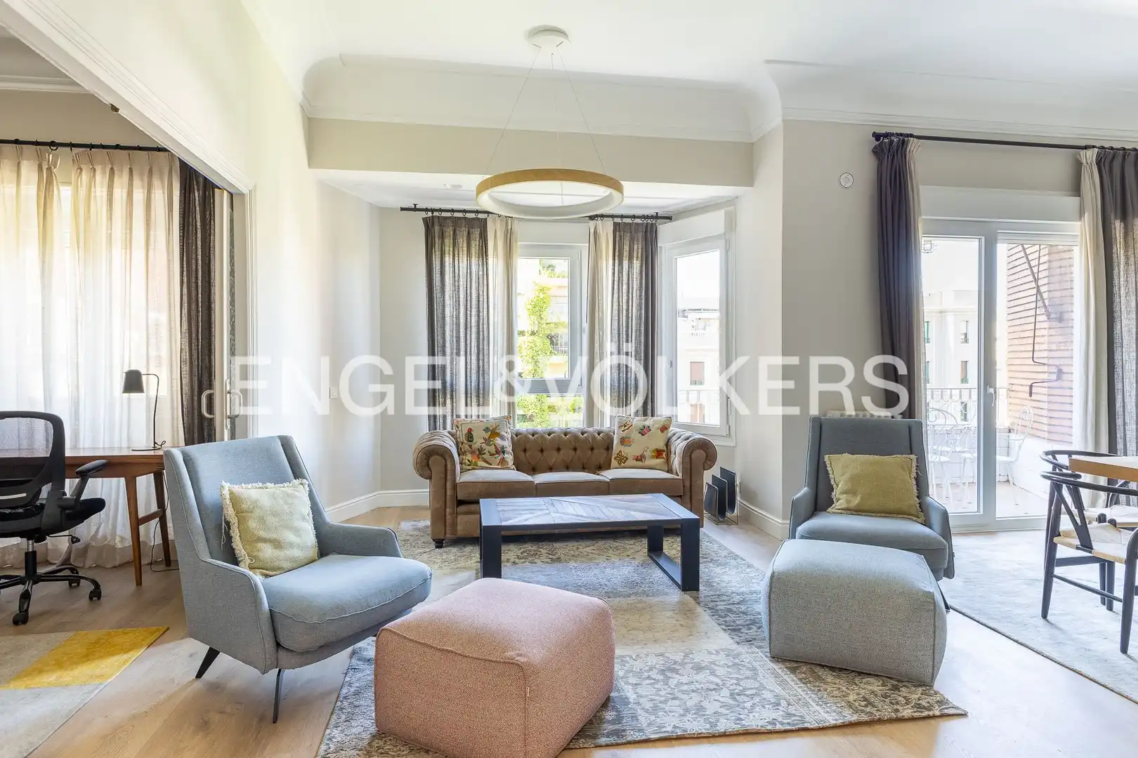 Sala de estar de Piso de alquiler en Madrid con Aire acondicionado, Calefacción y Terraza