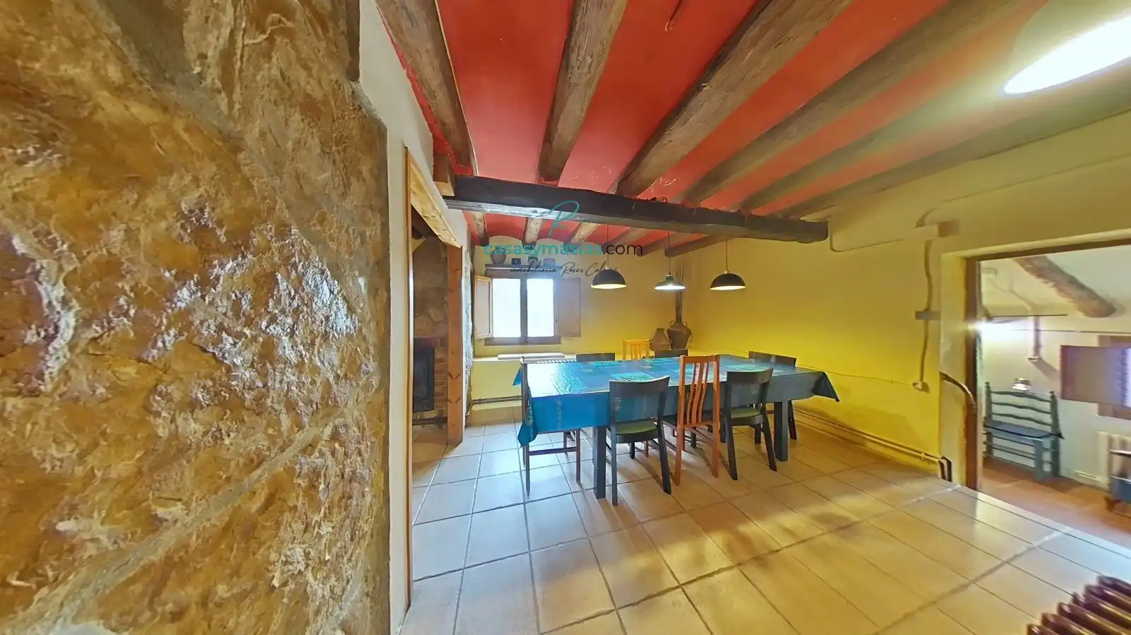 Menjador de Finca rústica en venda en Sant Martí Sarroca amb Calefacció, Jardí privat i Parquet