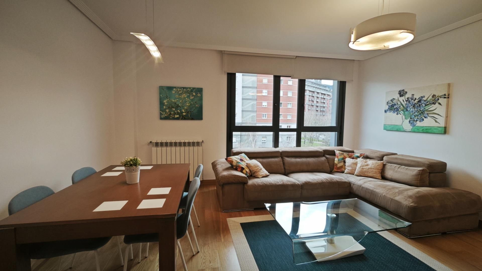 Sala de estar de Piso de alquiler en Bilbao  con Amueblado y Alarma