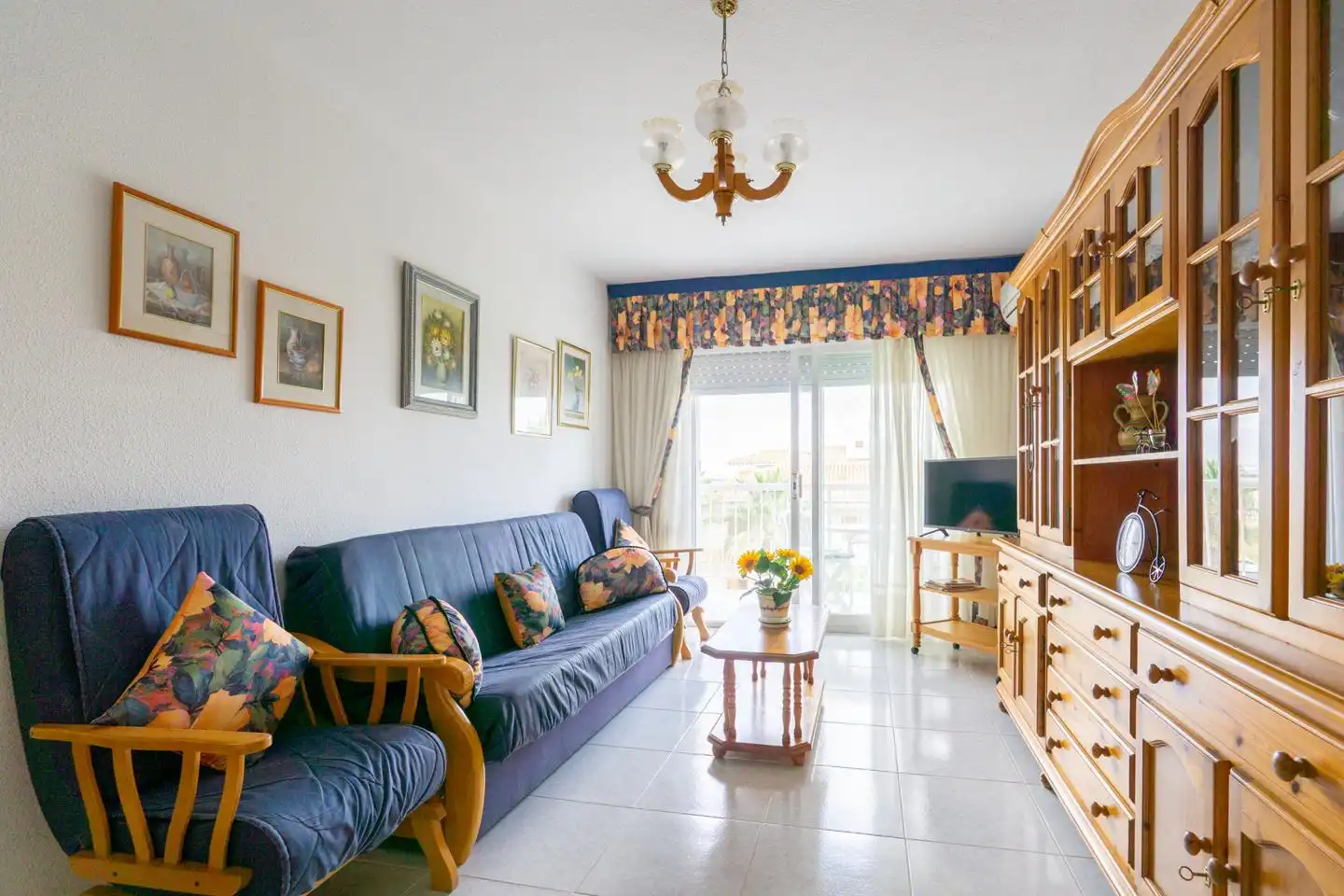 Sala de estar de Apartamento en venta en Santa Pola con Aire acondicionado, Terraza y Piscina