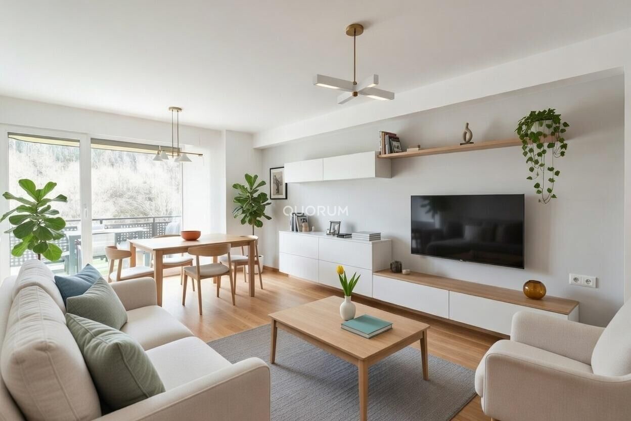 Wohnzimmer von Einfamilien-Reihenhaus zum Verkauf in Plentzia mit Heizung, Privatgarten und Terrasse