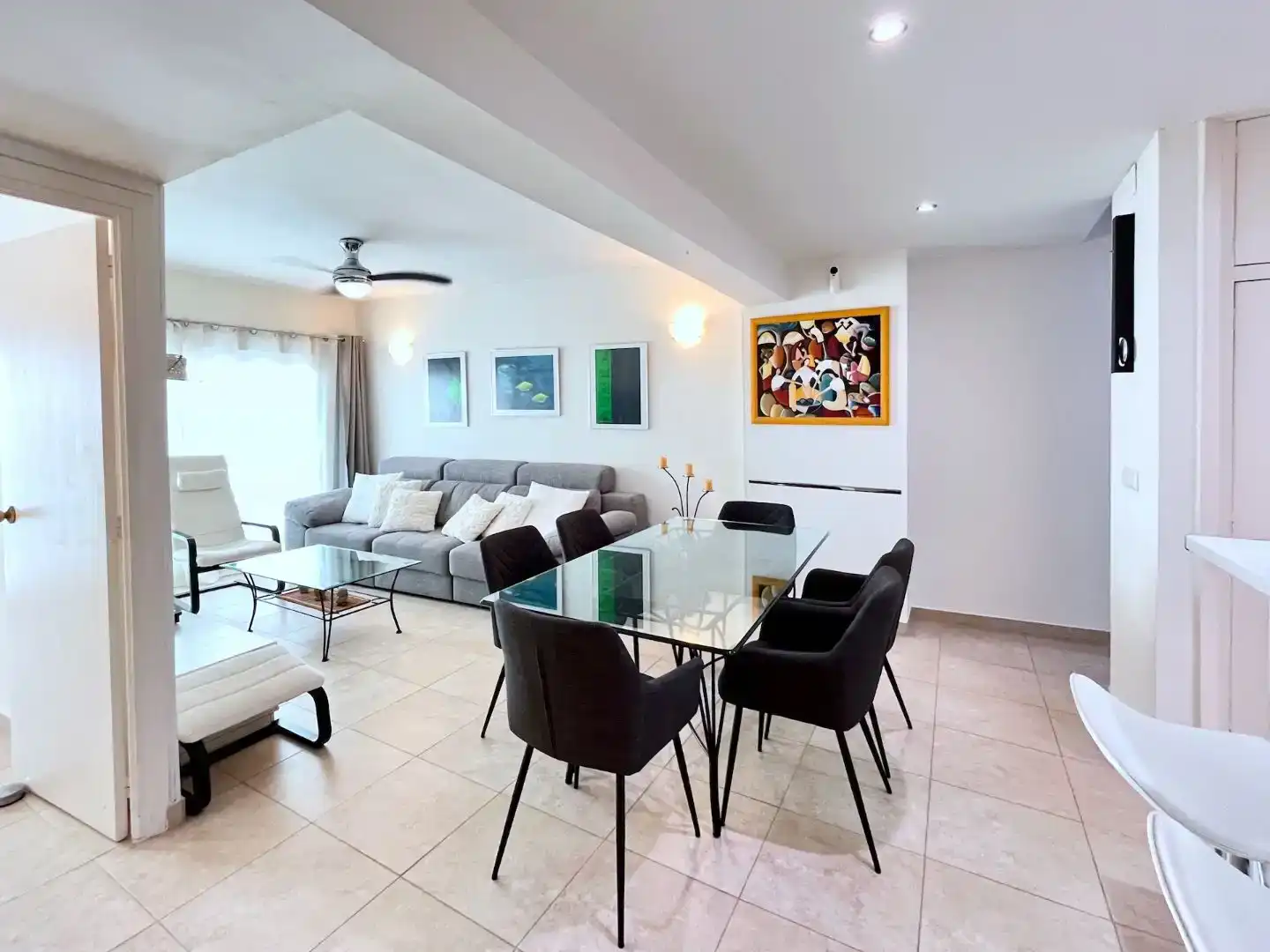Sala de estar de Piso en venta en Jávea / Xàbia con Aire acondicionado y Balcón