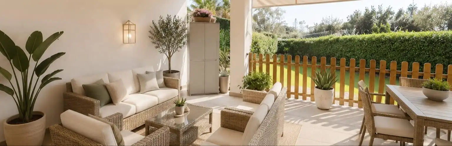 Terraza de Apartamento en venta en Marbella con Aire acondicionado, Calefacción y Jardín privado