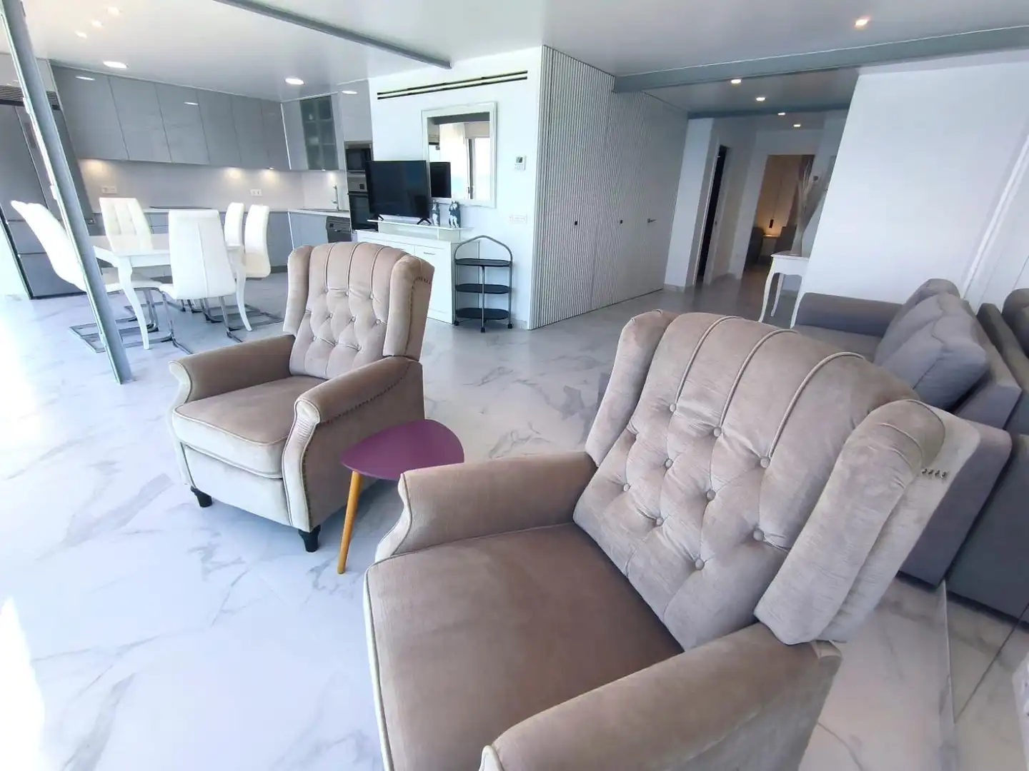 Living room of Flat for sale in Benidorm  with Air Conditioner, Heating and Furnished