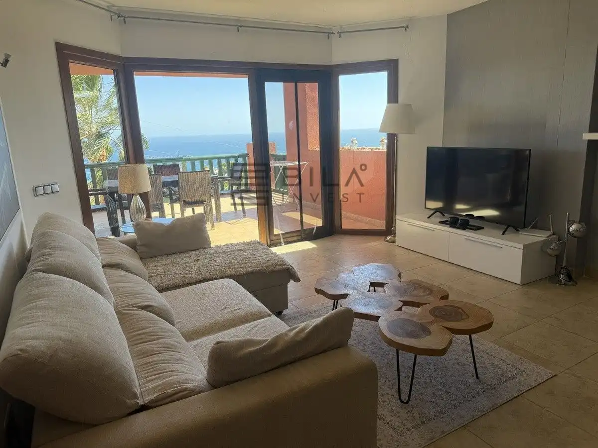 Sala de estar de Piso en venta en Benalmádena con Aire acondicionado, Terraza y Piscina
