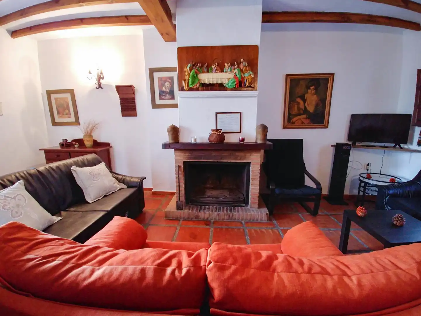 Sala de estar de Finca rústica en venta en Almogía con Aire acondicionado, Terraza y Piscina