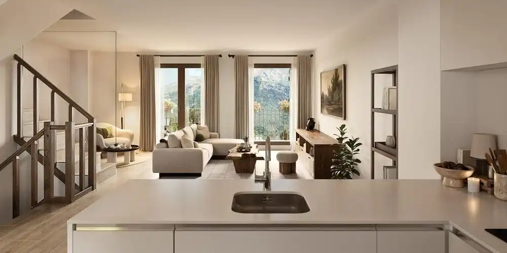 Sala de estar de Casa adosada en venta en Sallent de Gállego con Calefacción, Jardín privado y Terraza