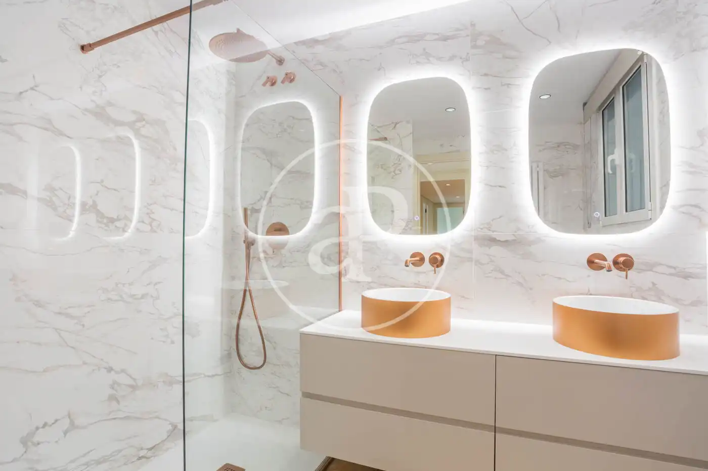 Bathroom of Flat for rent in Barcelona  with Air Conditioner, Heating and Private garden