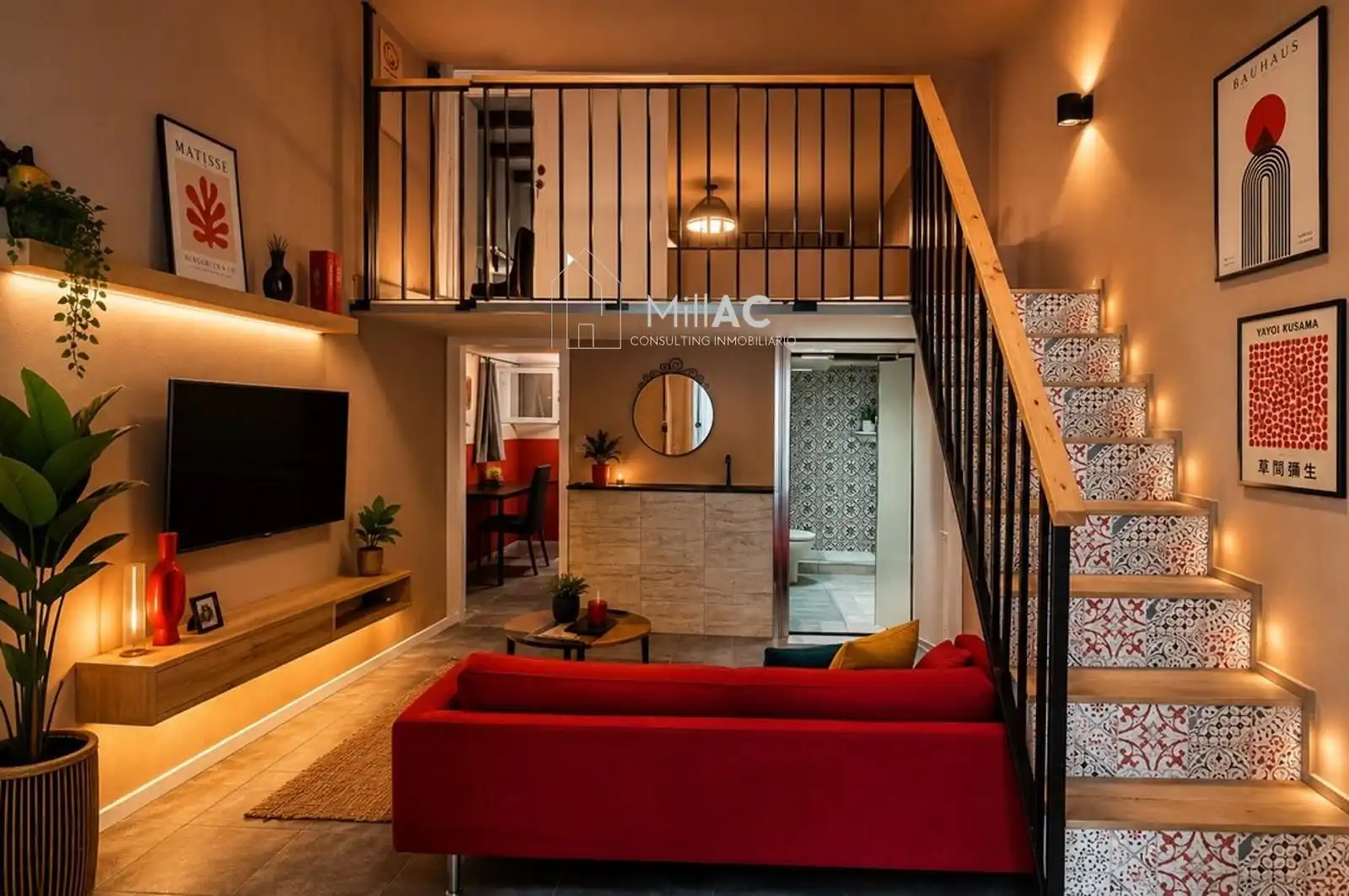 Sala d'estar de Dúplex en venda en Madrid amb Calefacció i Jardí privat