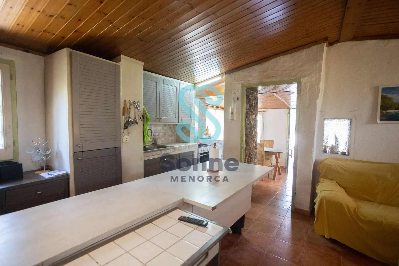 Cuina de Casa o xalet en venda en Ferreries amb Jardí privat, Terrassa i Piscina
