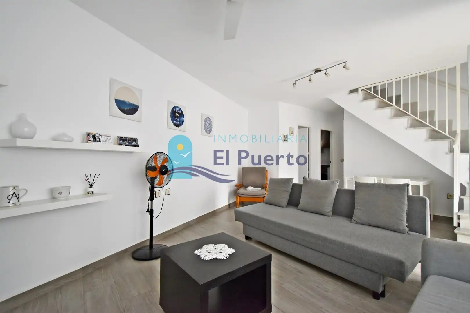 Sala de estar de Dúplex en venta en Mazarrón con Jardín privado, Terraza y Amueblado