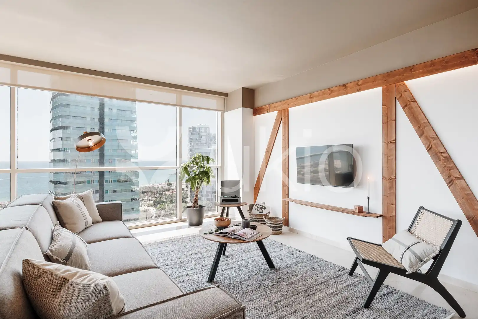 Sala d'estar de Apartament de lloguer en Barcelona amb Aire condicionat, Calefacció i Terrassa