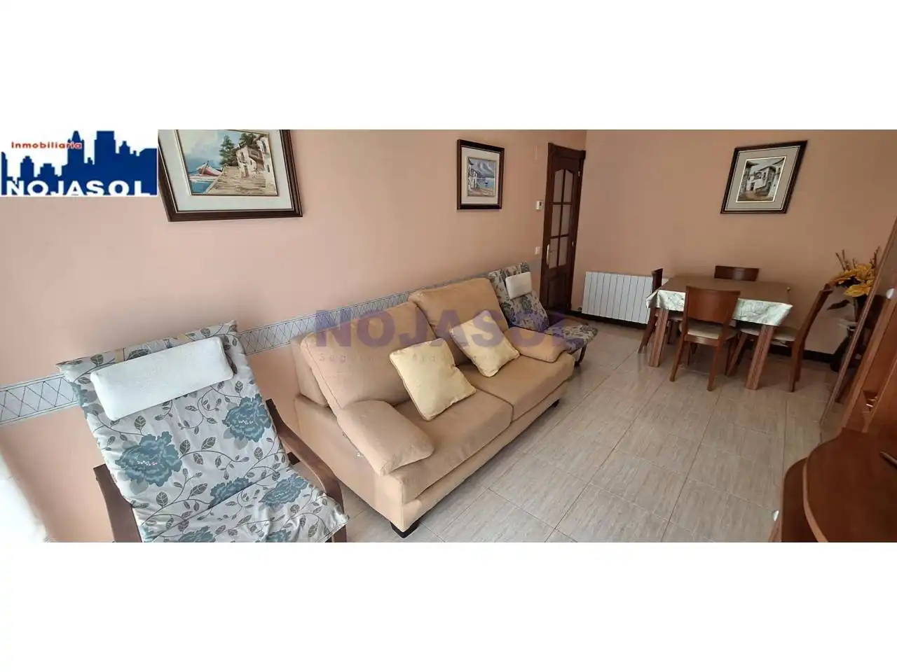 Sala de estar de Apartamento de alquiler en Noja con Calefacción, Terraza y Amueblado