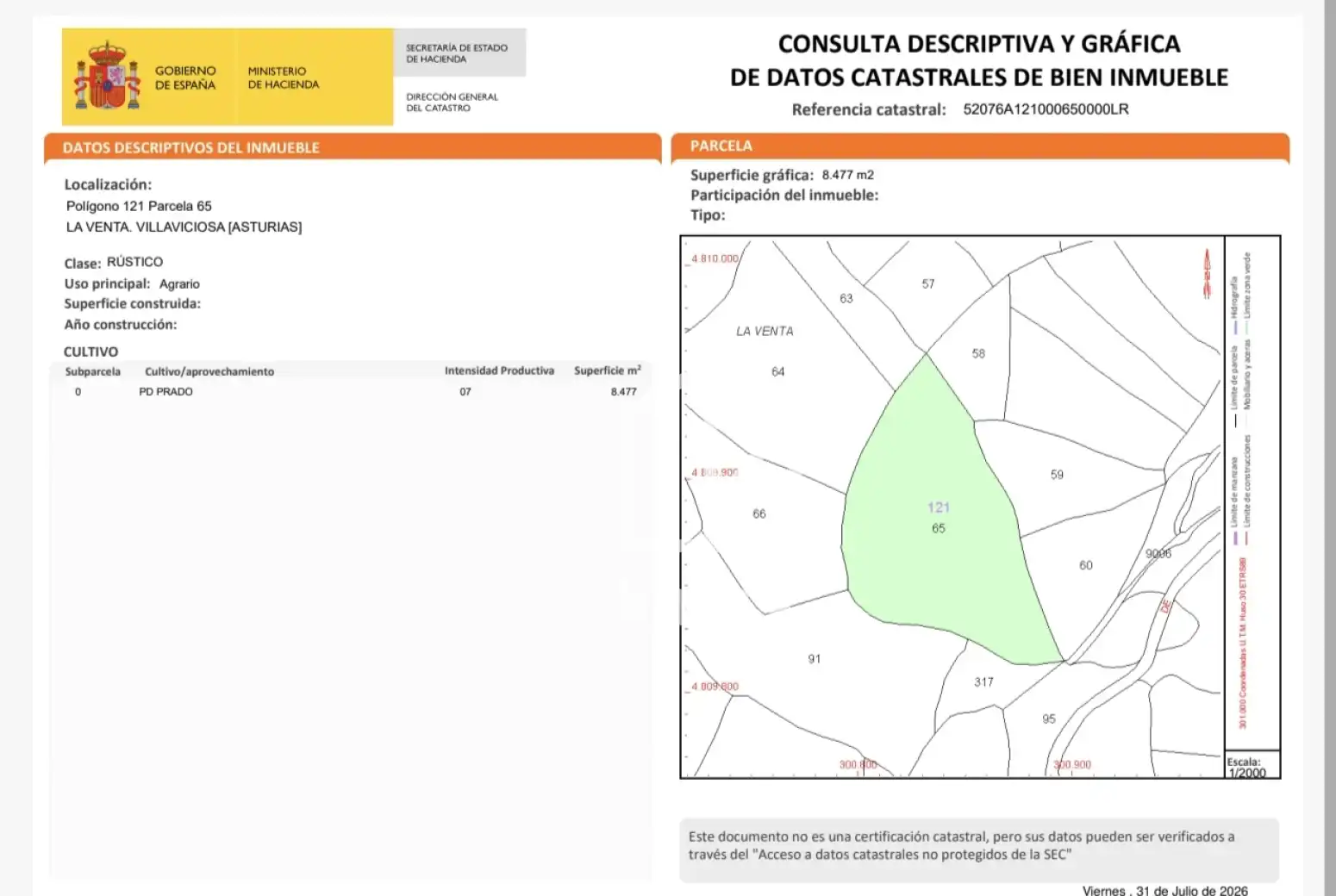 Terreno rustico in vendita a Villaviciosa - Celada, imagen 24