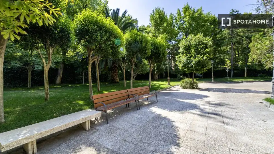 Jardín de Piso de alquiler en Madrid con Aire acondicionado, Calefacción y Amueblado