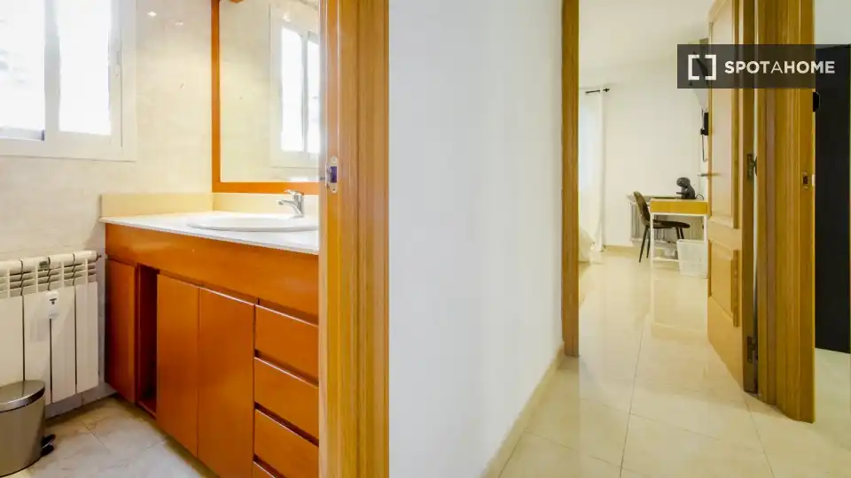 Bathroom of Flat for rent in Madrid  with Air Conditioner, Heating and Furnished