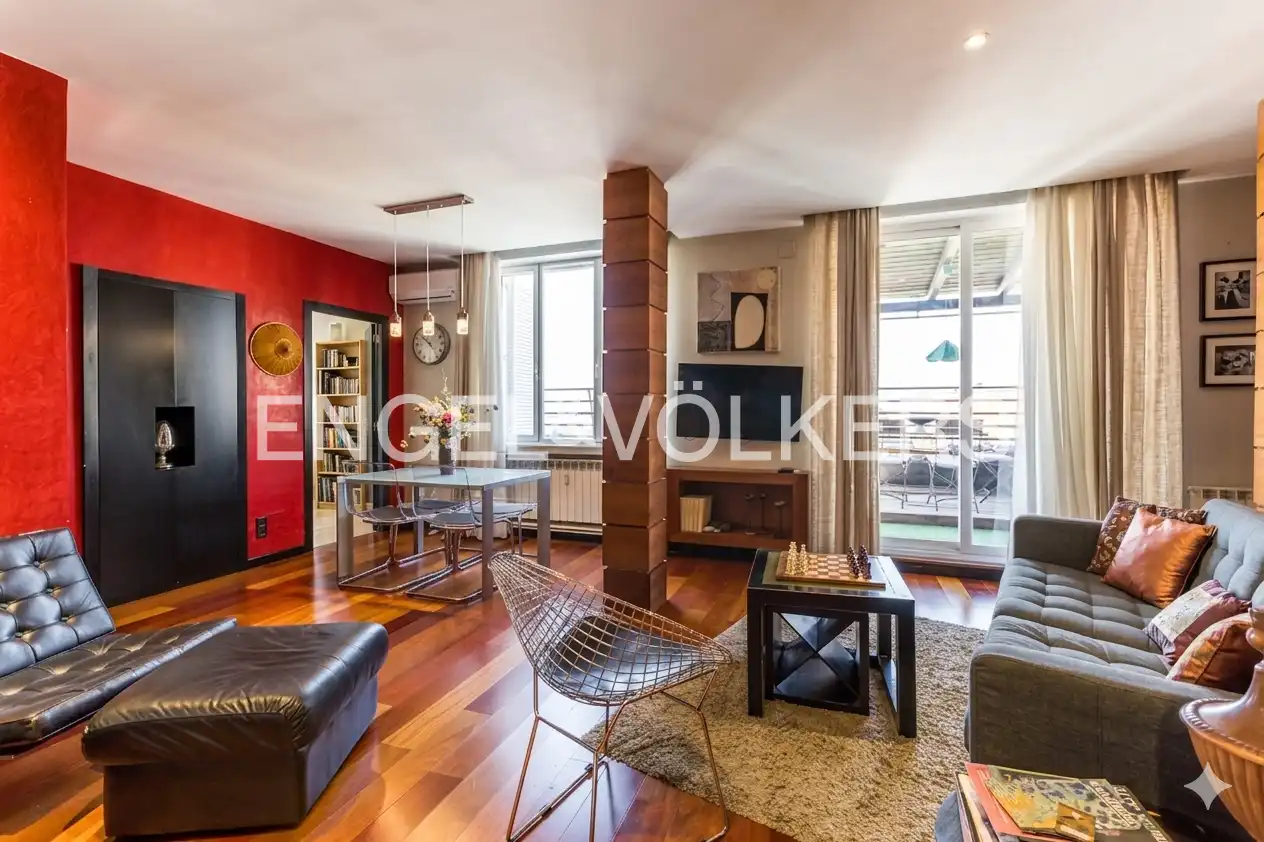 Sala de estar de Ático en venta en Madrid con Aire acondicionado, Calefacción y Terraza