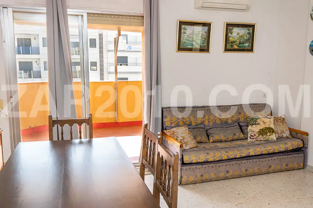 Sala de estar de Piso en venta en Garrucha con Aire acondicionado, Terraza y Amueblado